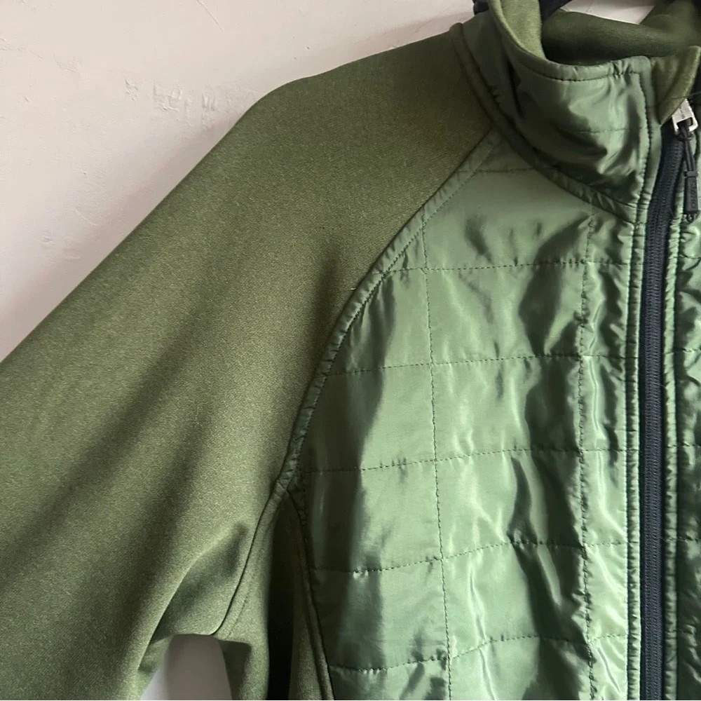 Orvis Green Quilted Jacket Fleece Hybrid Outdoor Gorpcore‎ Utility Zip Up Hiking